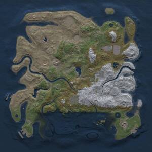 Thumbnail Rust Map: Procedural Map, Size: 4000, Seed: 1811273183, 15 Monuments