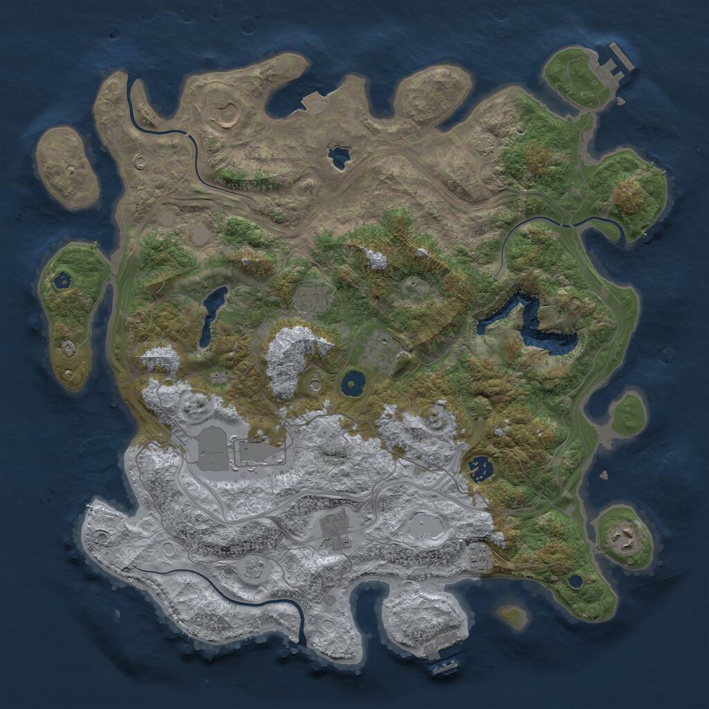 Rust Map: Procedural Map, Size: 4252, Seed: 6738, 14 Monuments