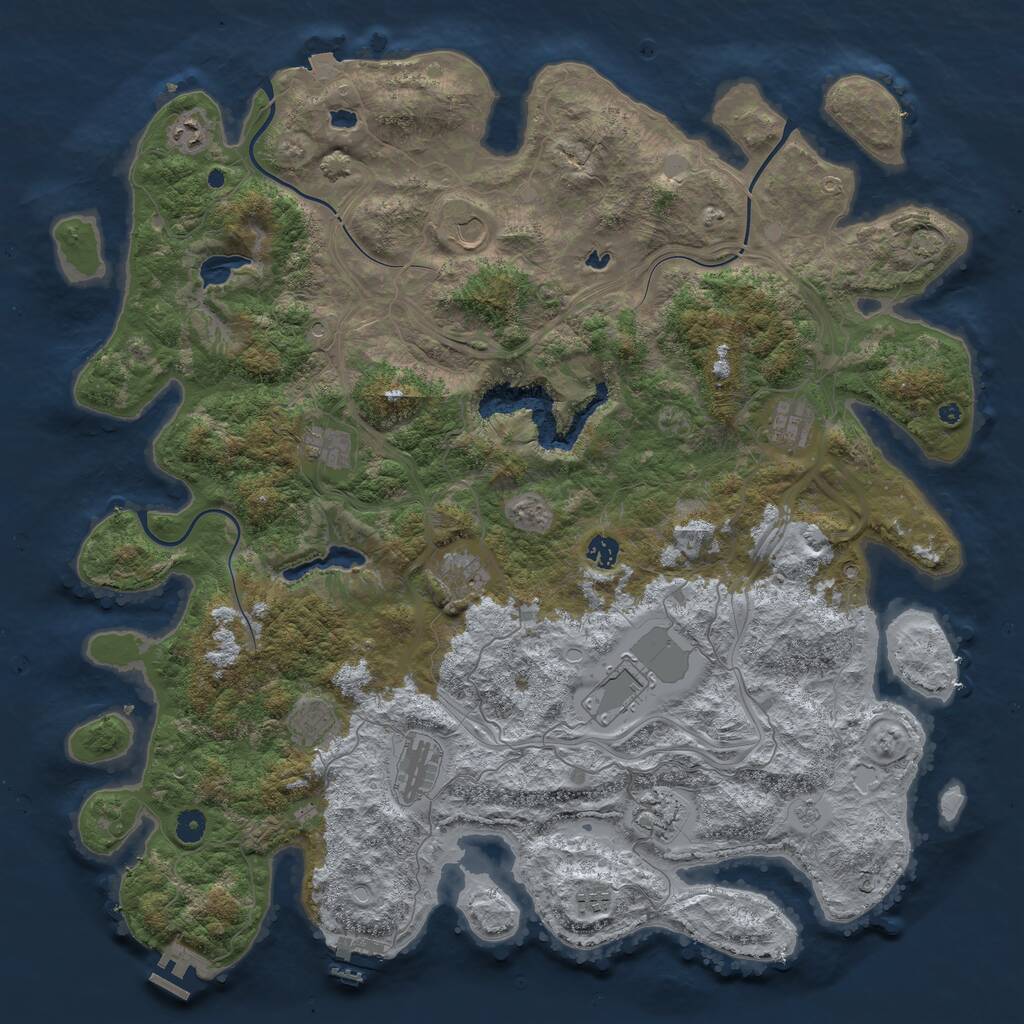 Rust Map: Procedural Map, Size: 4800, Seed: 1605722115, 17 Monuments