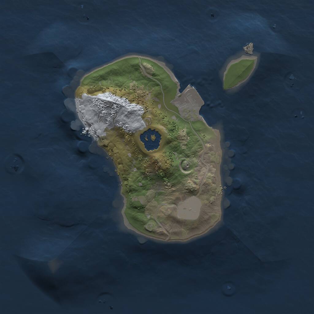 Rust Map: Procedural Map, Size: 1500, Seed: 1986908484, 1 Monuments