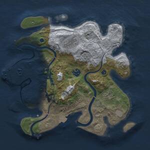 Thumbnail Rust Map: Procedural Map, Size: 3000, Seed: 809077547, 9 Monuments