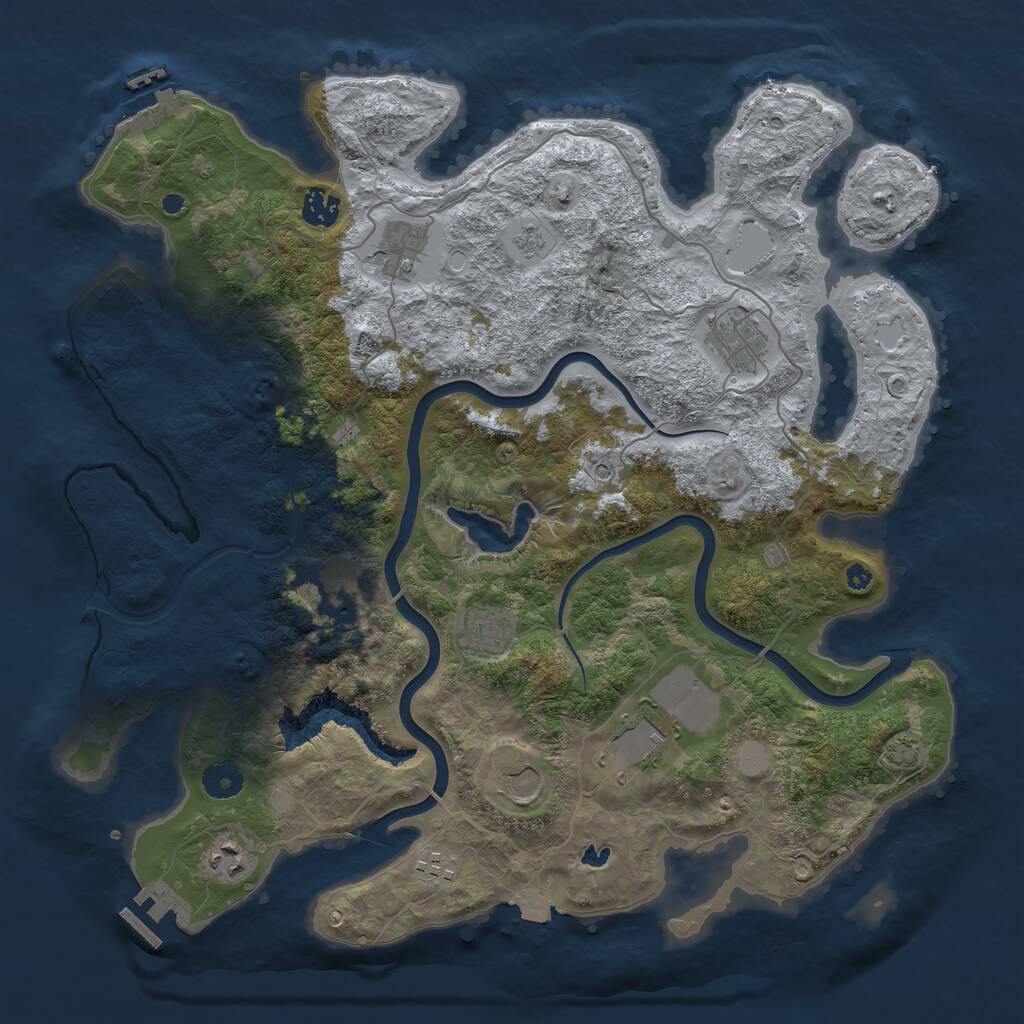 Rust Map: Procedural Map, Size: 4000, Seed: 137704391, 15 Monuments
