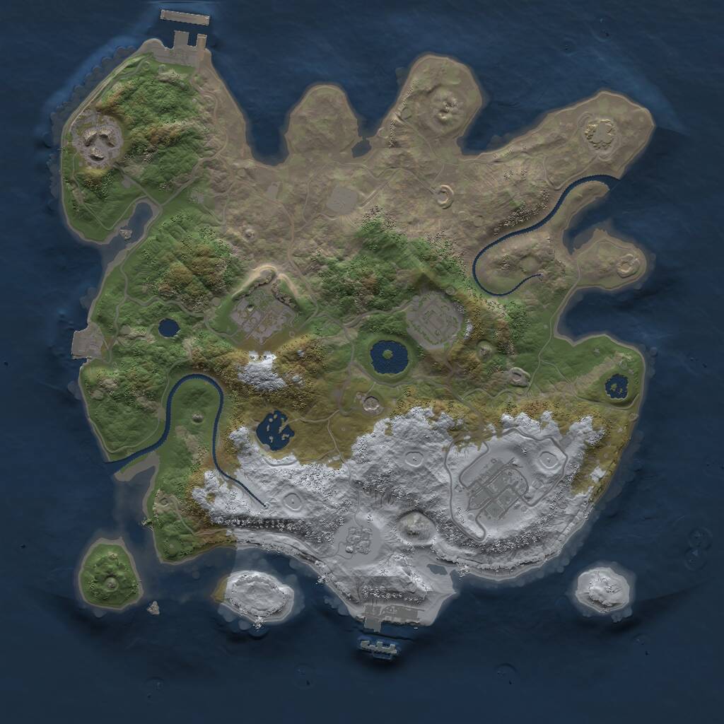 Rust Map: Procedural Map, Size: 3000, Seed: 1547397397, 11 Monuments