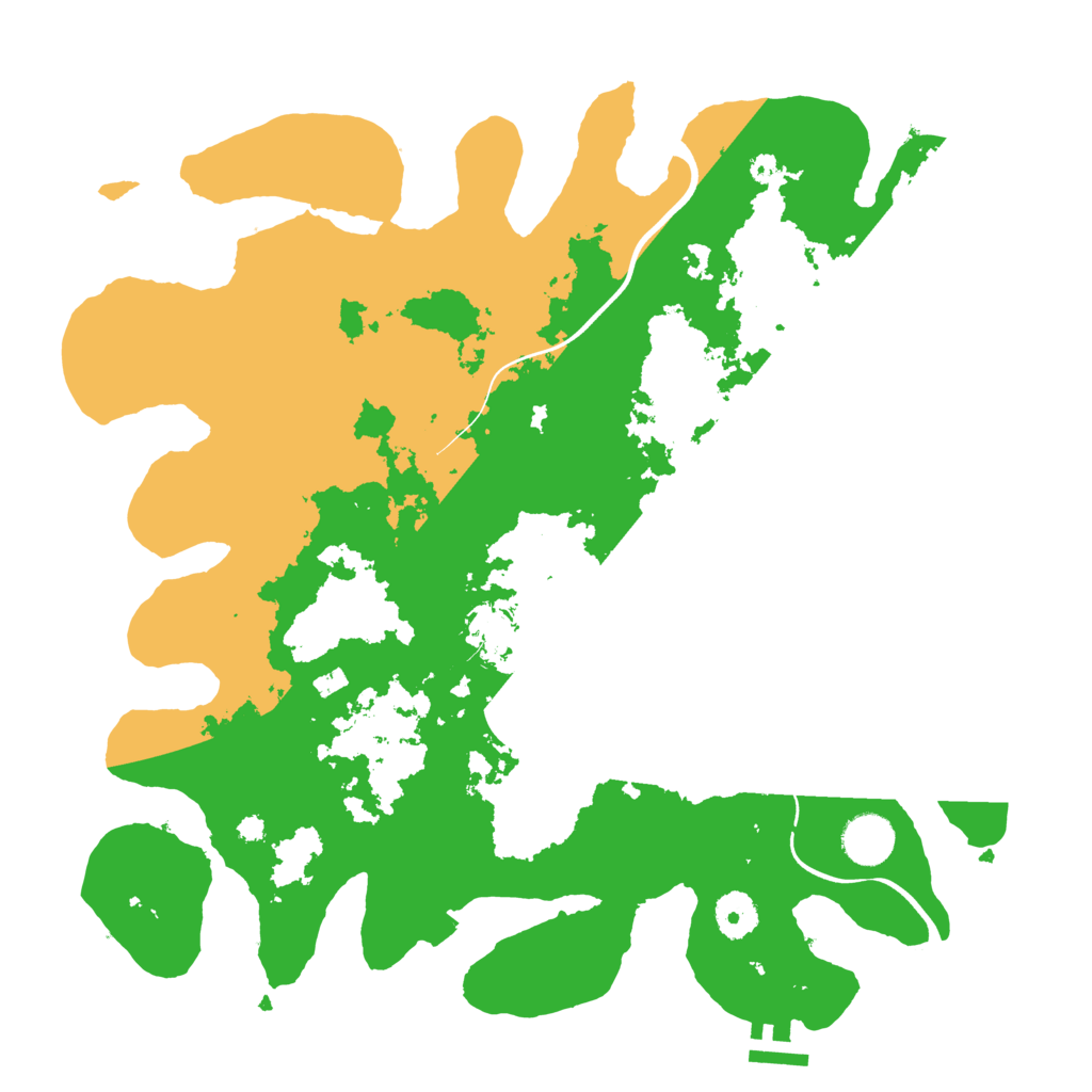 Biome Rust Map: Procedural Map, Size: 3700, Seed: 1111926091