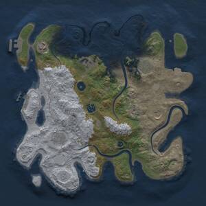 Thumbnail Rust Map: Procedural Map, Size: 3500, Seed: 738730327, 13 Monuments