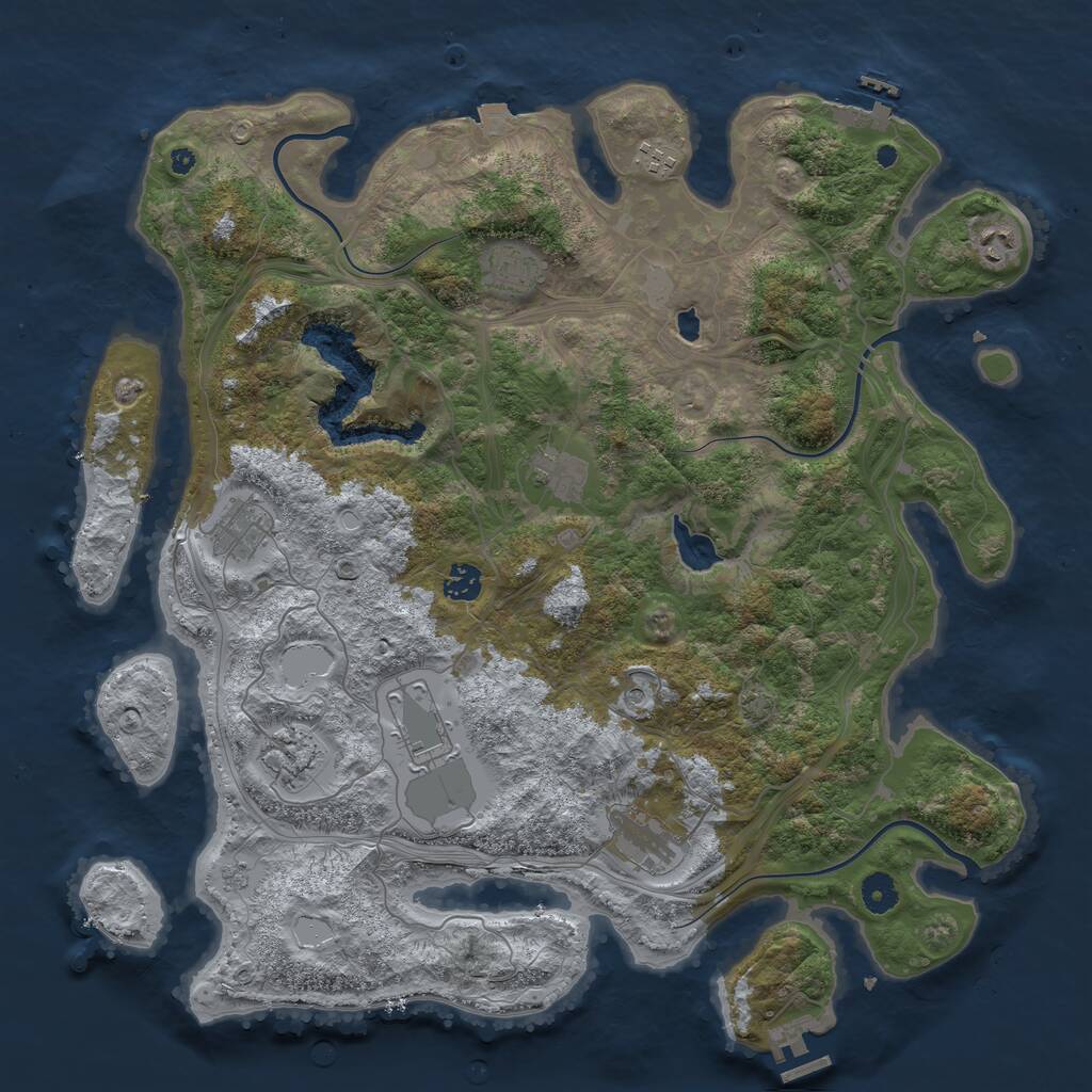 Rust Map: Procedural Map, Size: 4250, Seed: 31755, 15 Monuments