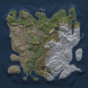 Thumbnail Rust Map: Procedural Map, Size: 3500, Seed: 1349159589, 14 Monuments