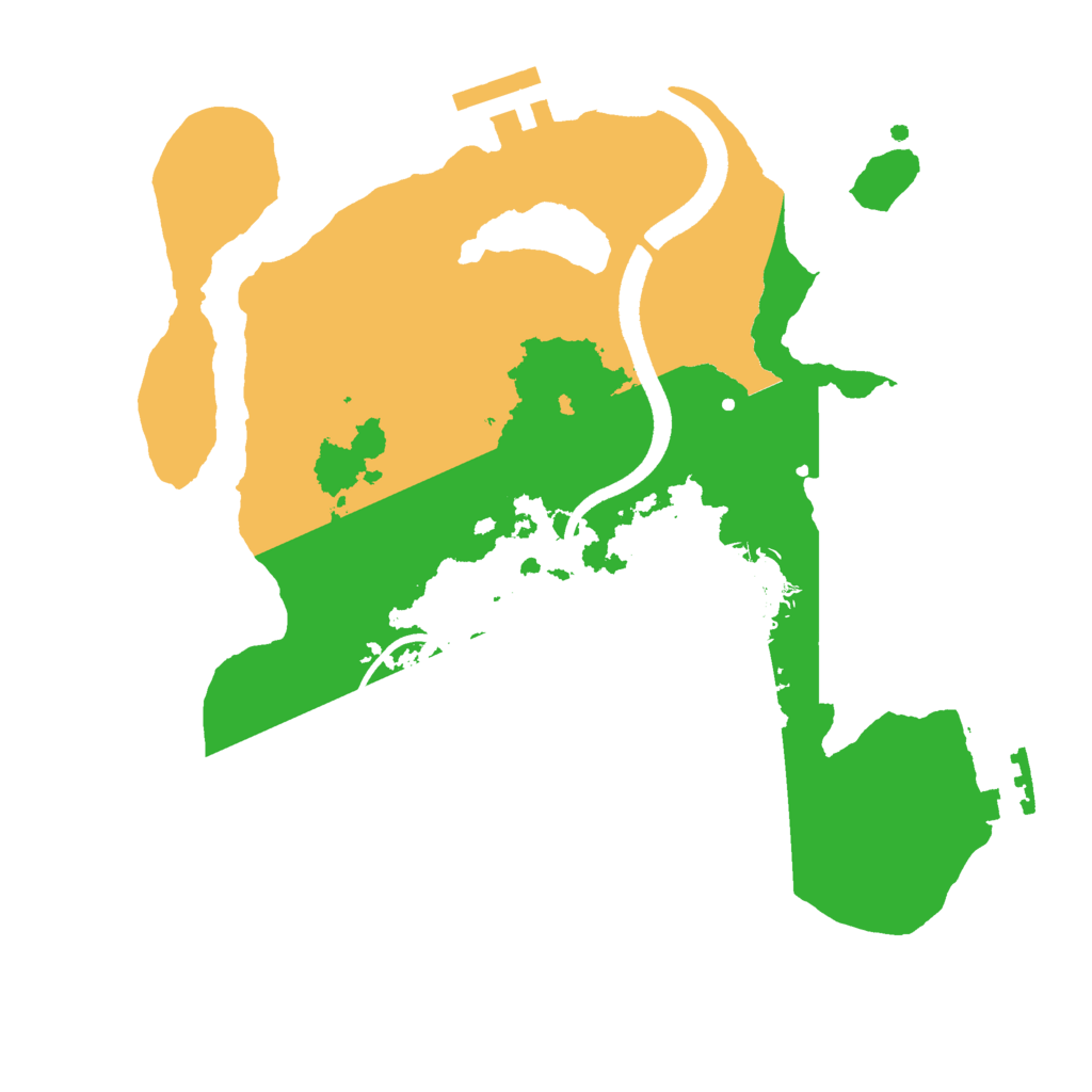 Biome Rust Map: Procedural Map, Size: 2500, Seed: 16579