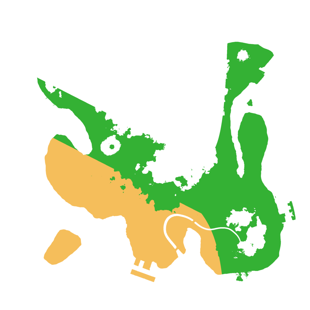 Biome Rust Map: Procedural Map, Size: 2500, Seed: 81972025