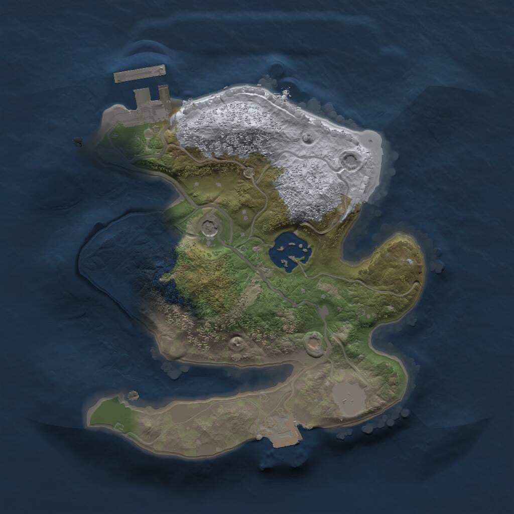 Rust Map: Procedural Map, Size: 2000, Seed: 1546536014, 4 Monuments