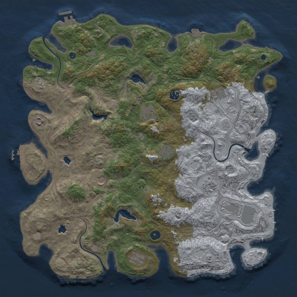 Rust Map: Procedural Map, Size: 4600, Seed: 300819134, 16 Monuments
