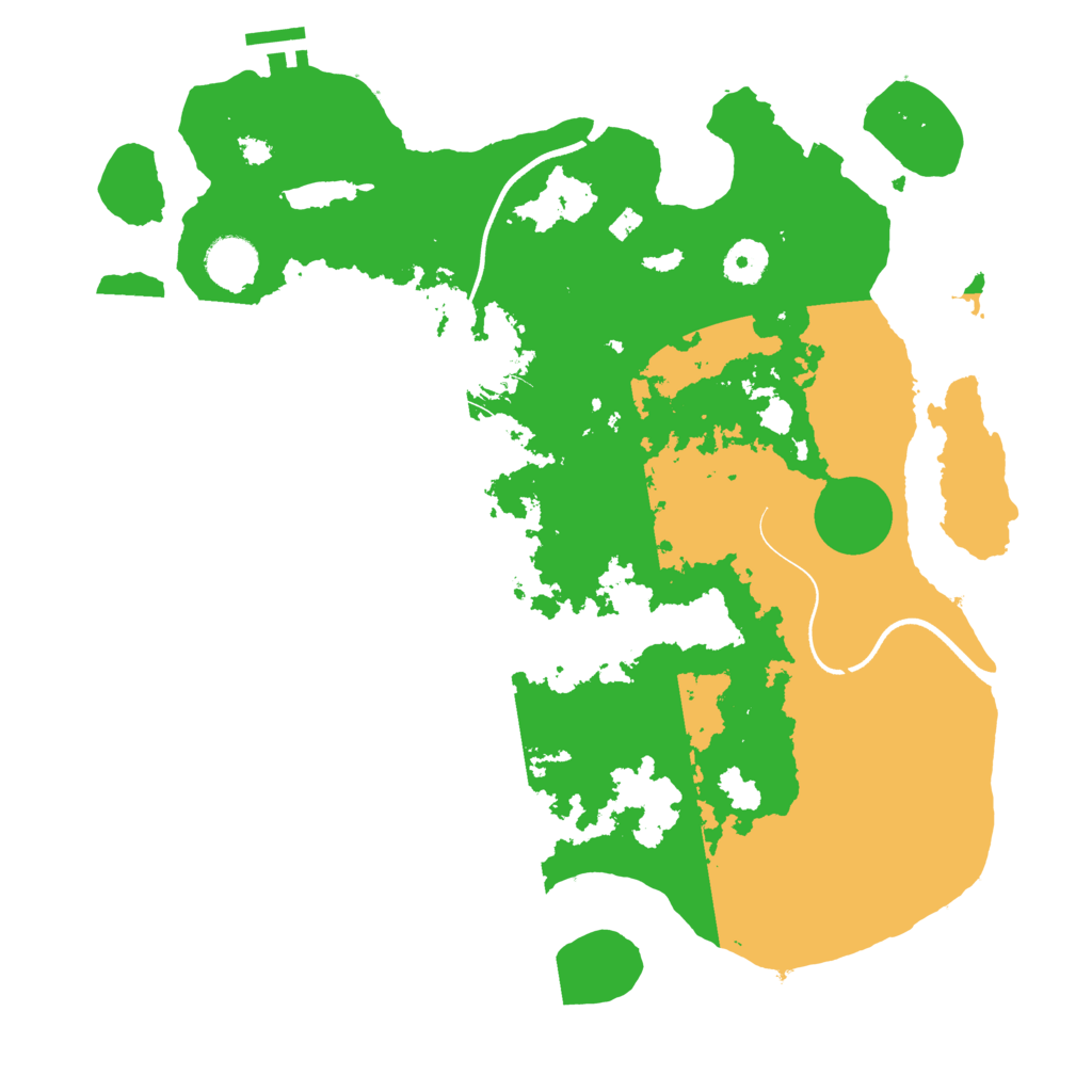 Biome Rust Map: Procedural Map, Size: 3700, Seed: 761003271
