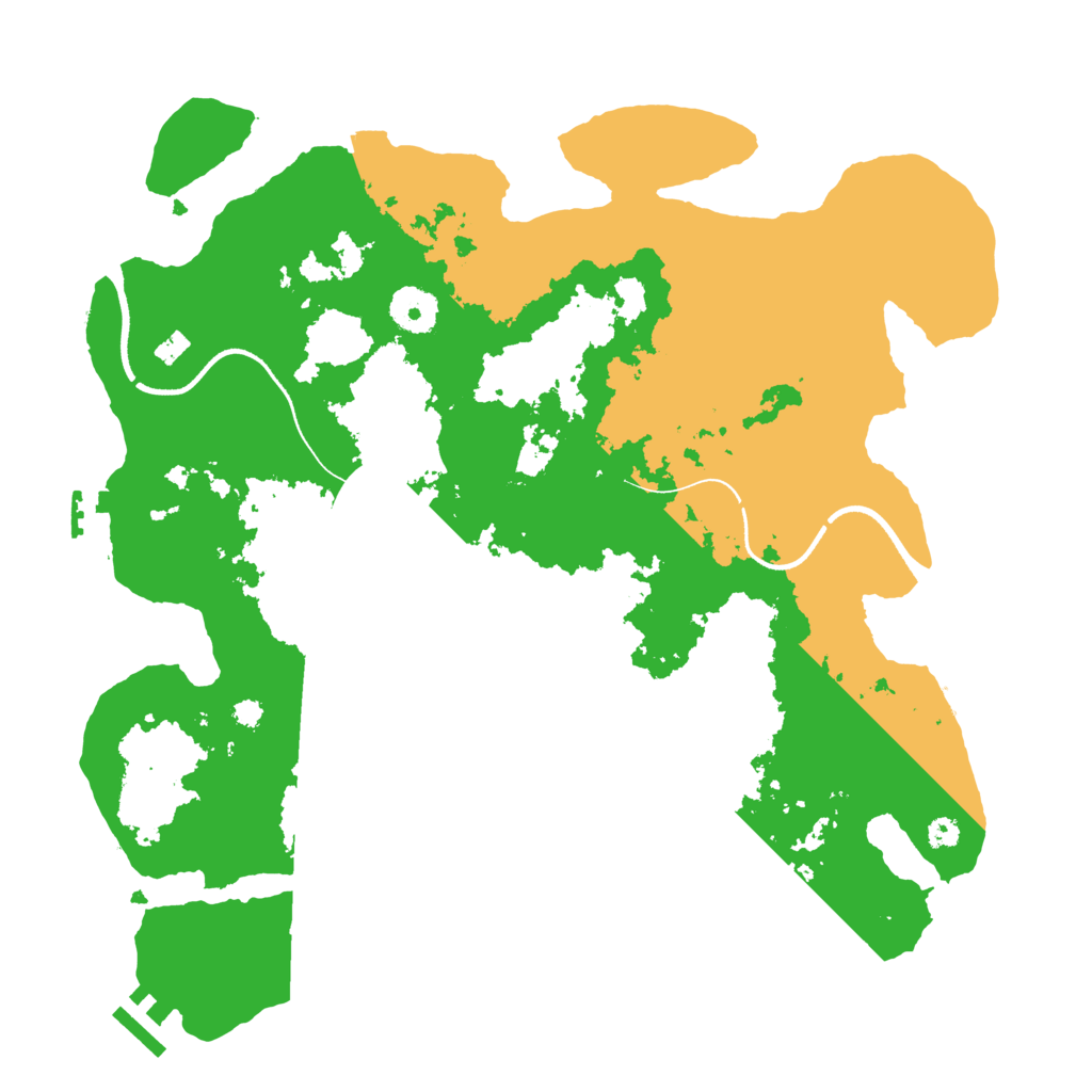 Biome Rust Map: Procedural Map, Size: 3500, Seed: 127892