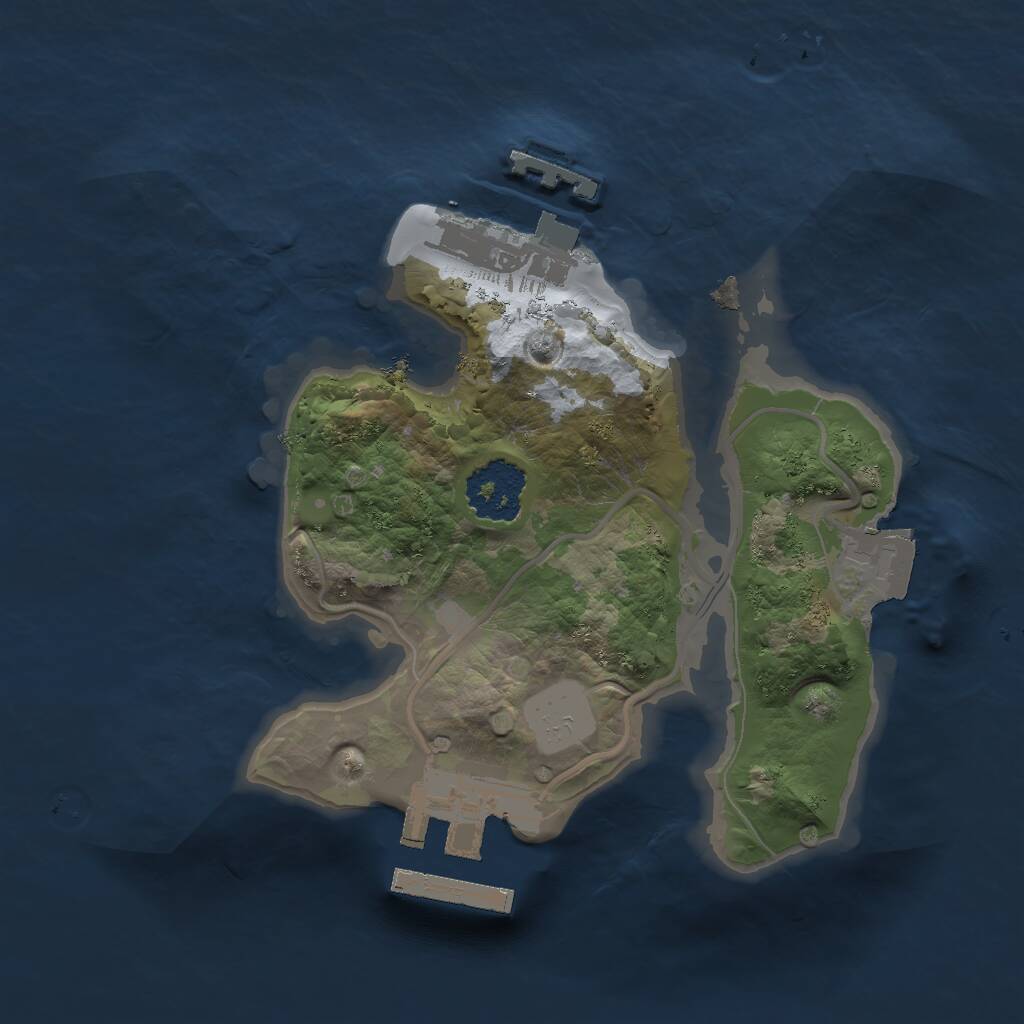 Rust Map: Procedural Map, Size: 1700, Seed: 1609895806, 3 Monuments