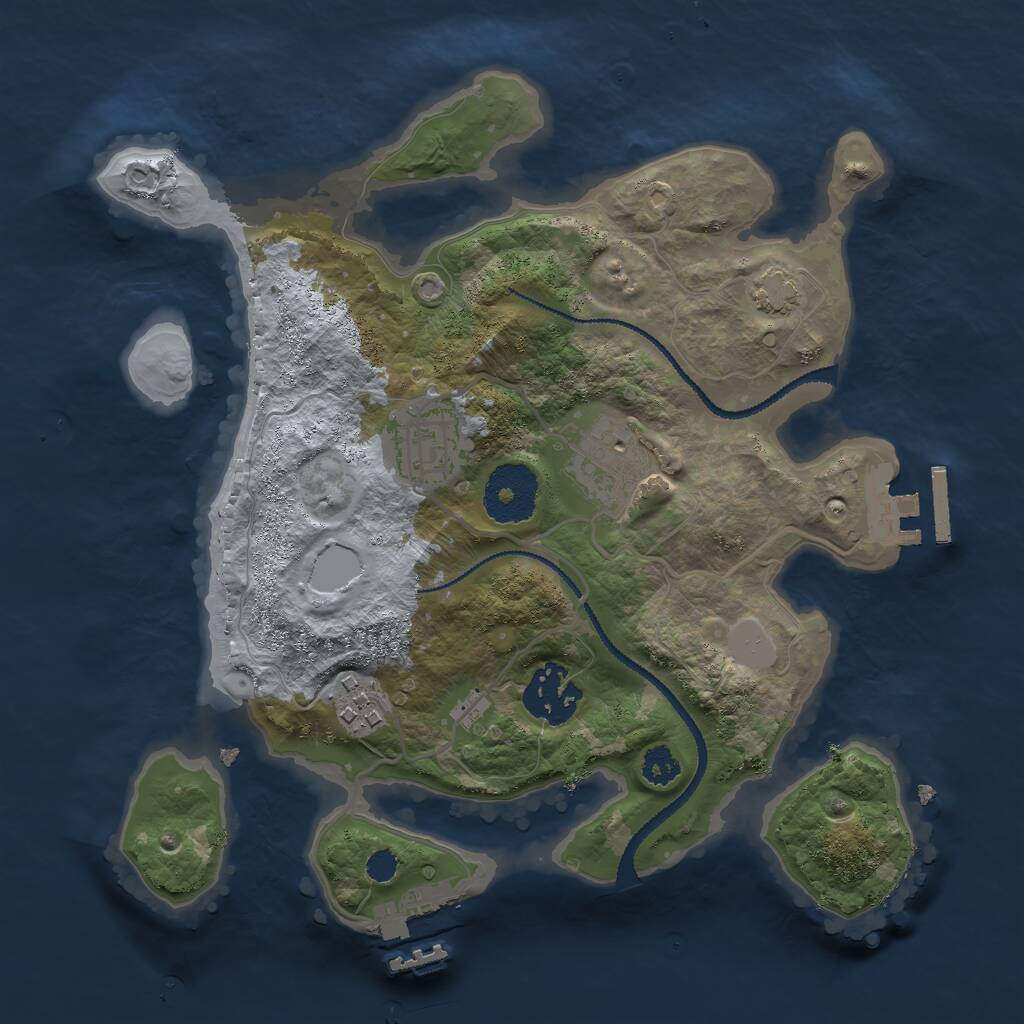 Rust Map: Procedural Map, Size: 2700, Seed: 65498465, 8 Monuments