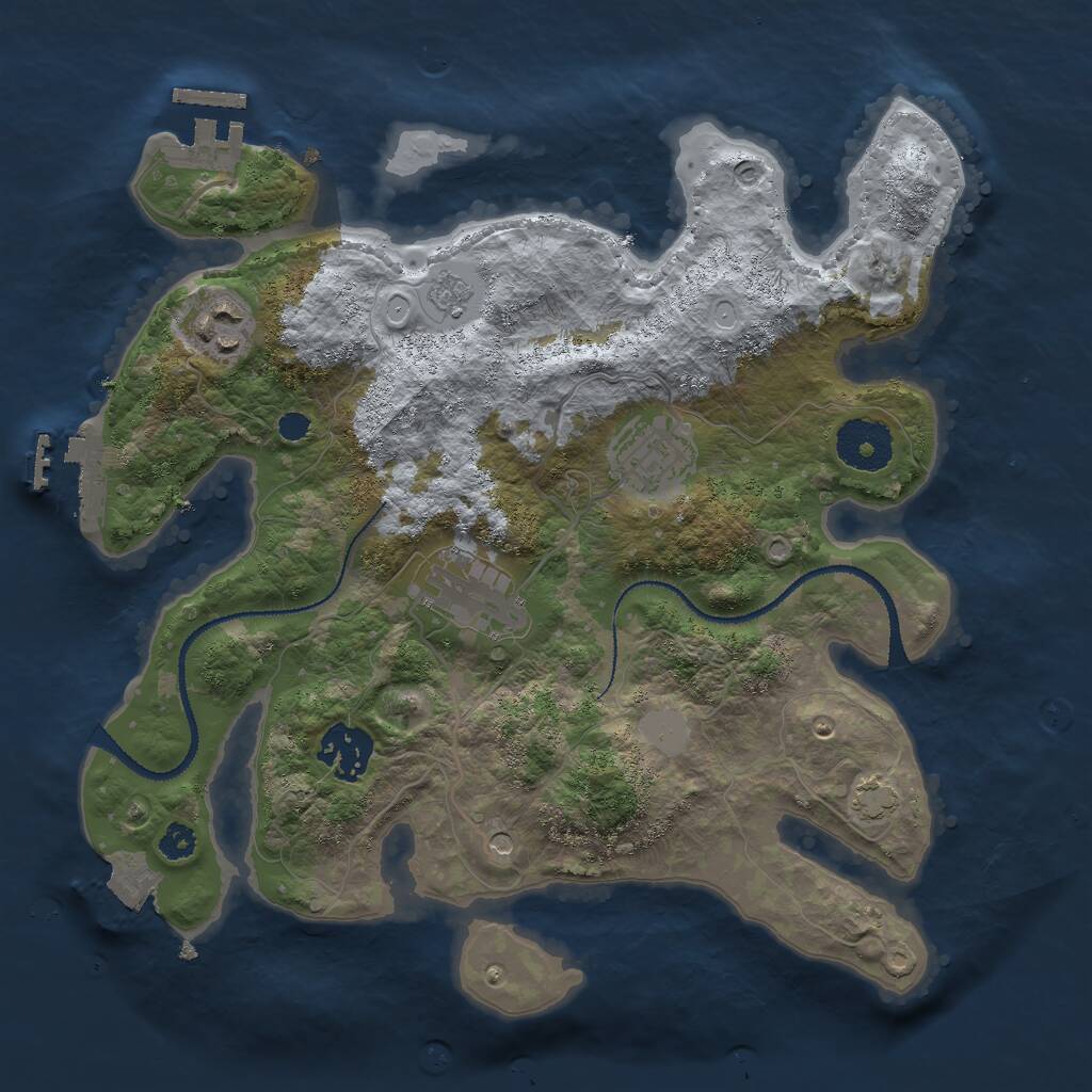 Rust Map: Procedural Map, Size: 3000, Seed: 1717440352, 10 Monuments