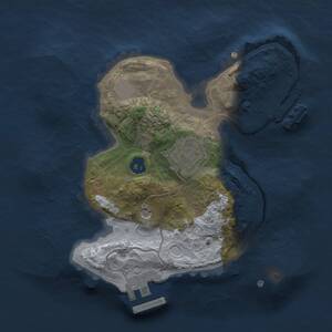 Thumbnail Rust Map: Procedural Map, Size: 2000, Seed: 1219109595, 5 Monuments