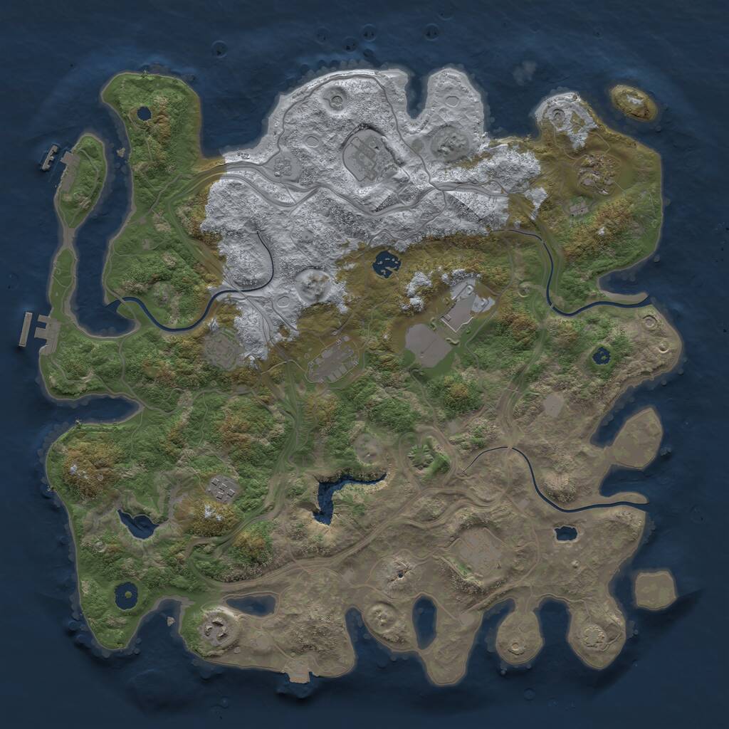 Rust Map: Procedural Map, Size: 4250, Seed: 460739513, 15 Monuments