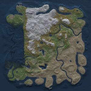 Thumbnail Rust Map: Procedural Map, Size: 4800, Seed: 1845223086, 17 Monuments