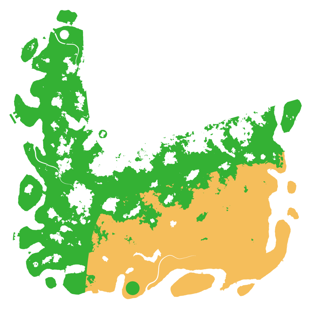 Biome Rust Map: Procedural Map, Size: 6000, Seed: 7316