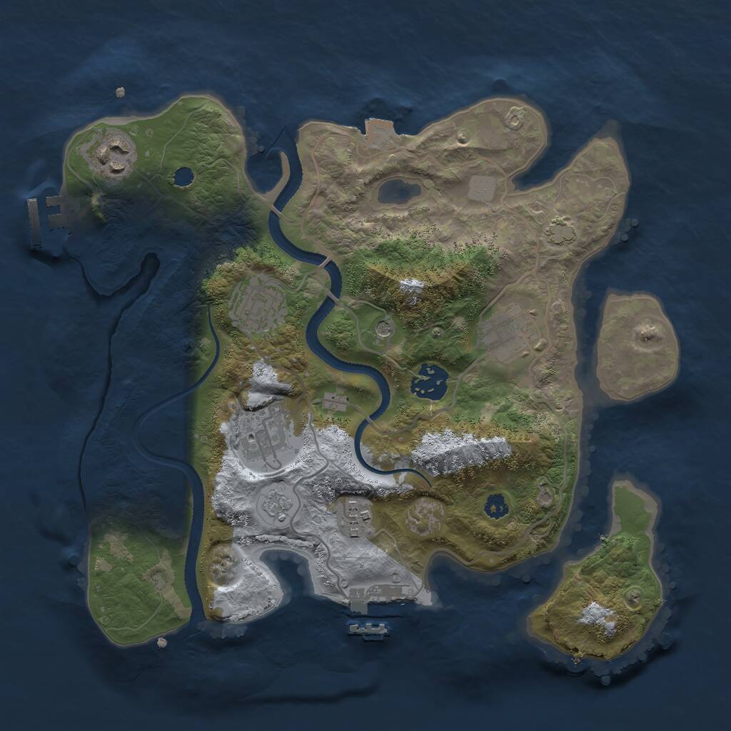 Rust Map: Procedural Map, Size: 3000, Seed: 86459236, 12 Monuments