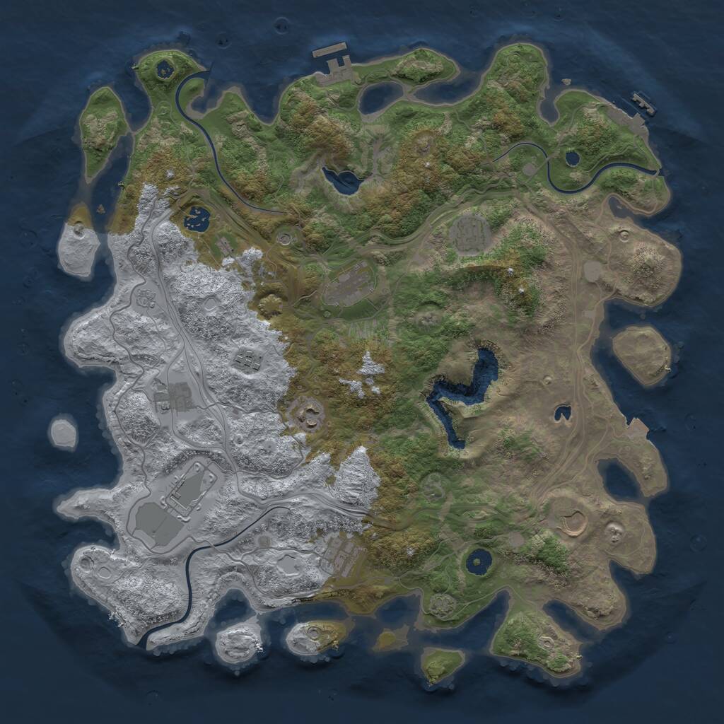 Rust Map: Procedural Map, Size: 4250, Seed: 144690972, 15 Monuments