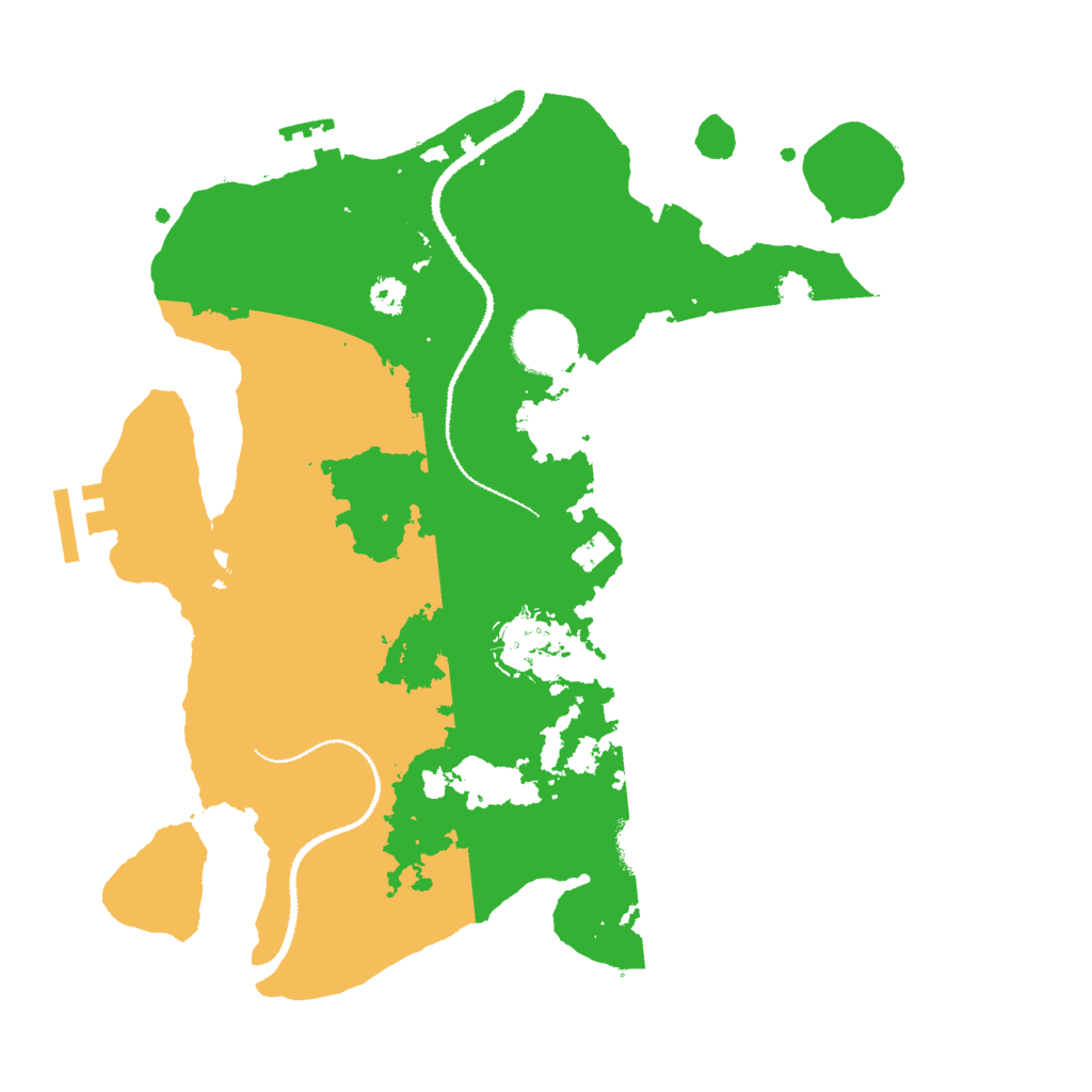 Biome Rust Map: Procedural Map, Size: 3000, Seed: 13378521