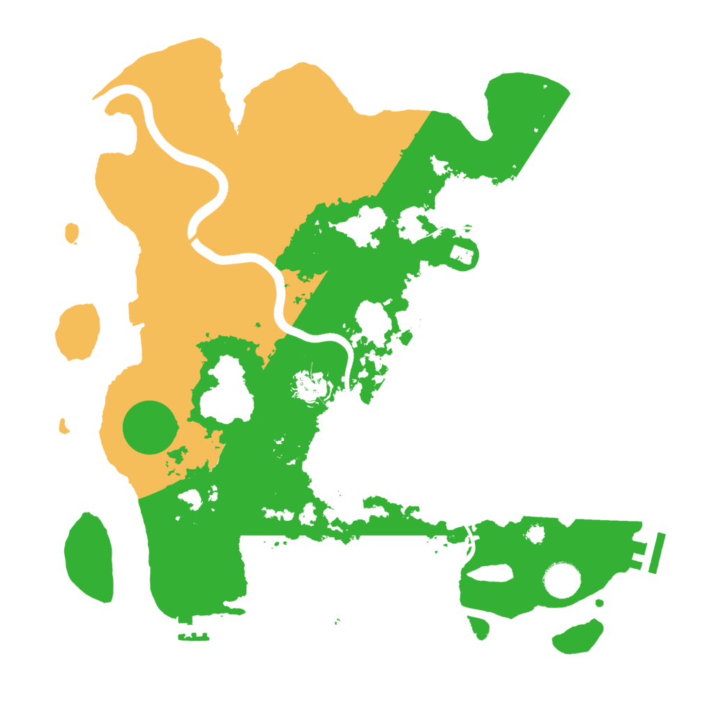 Biome Rust Map: Procedural Map, Size: 3500, Seed: 312215157