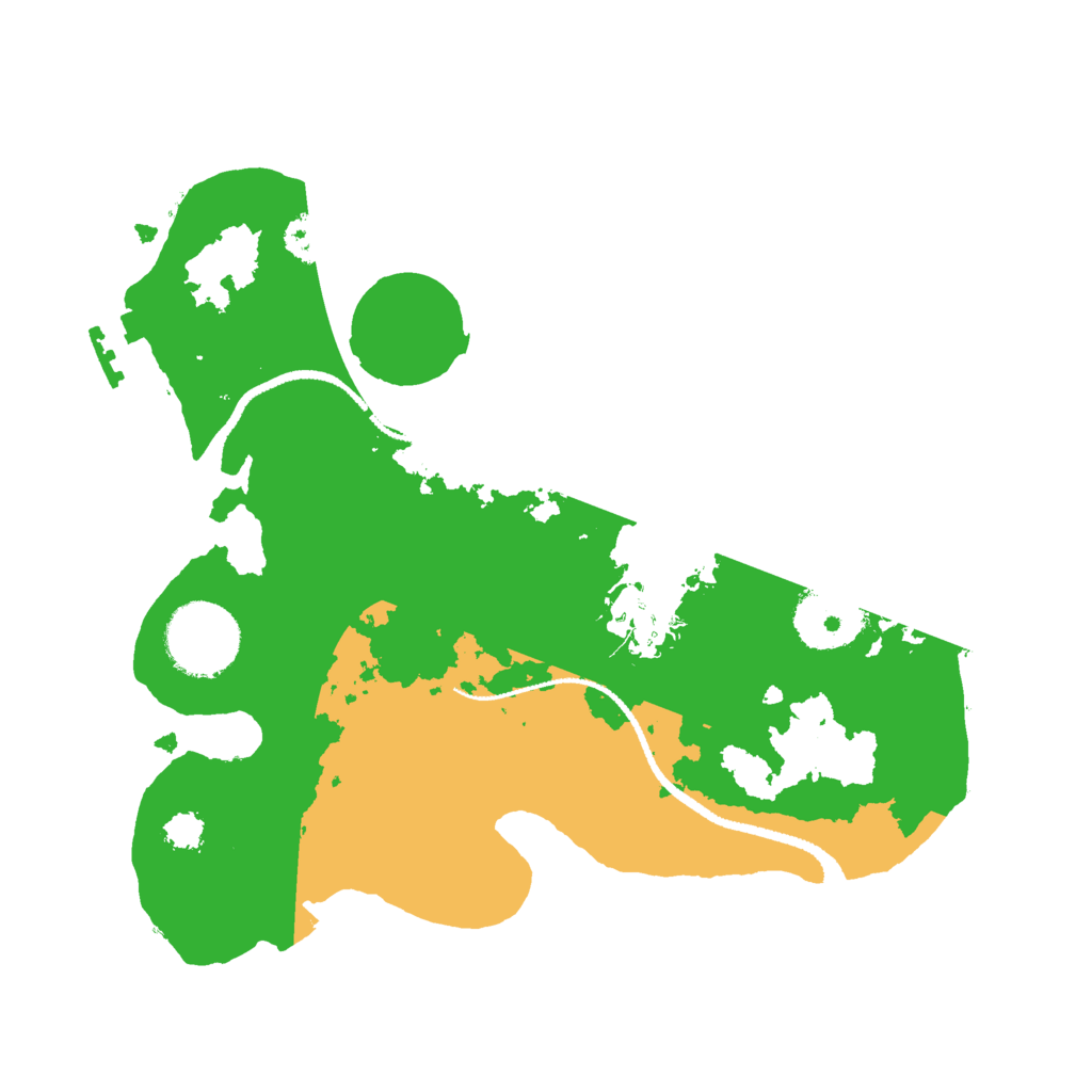 Biome Rust Map: Procedural Map, Size: 2600, Seed: 1077530821