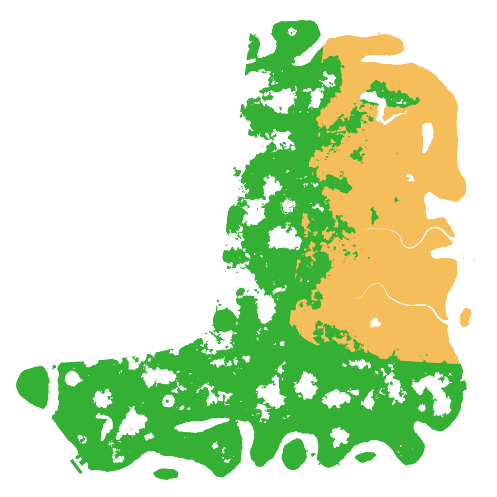 Biome Rust Map: Procedural Map, Size: 6000, Seed: 143501