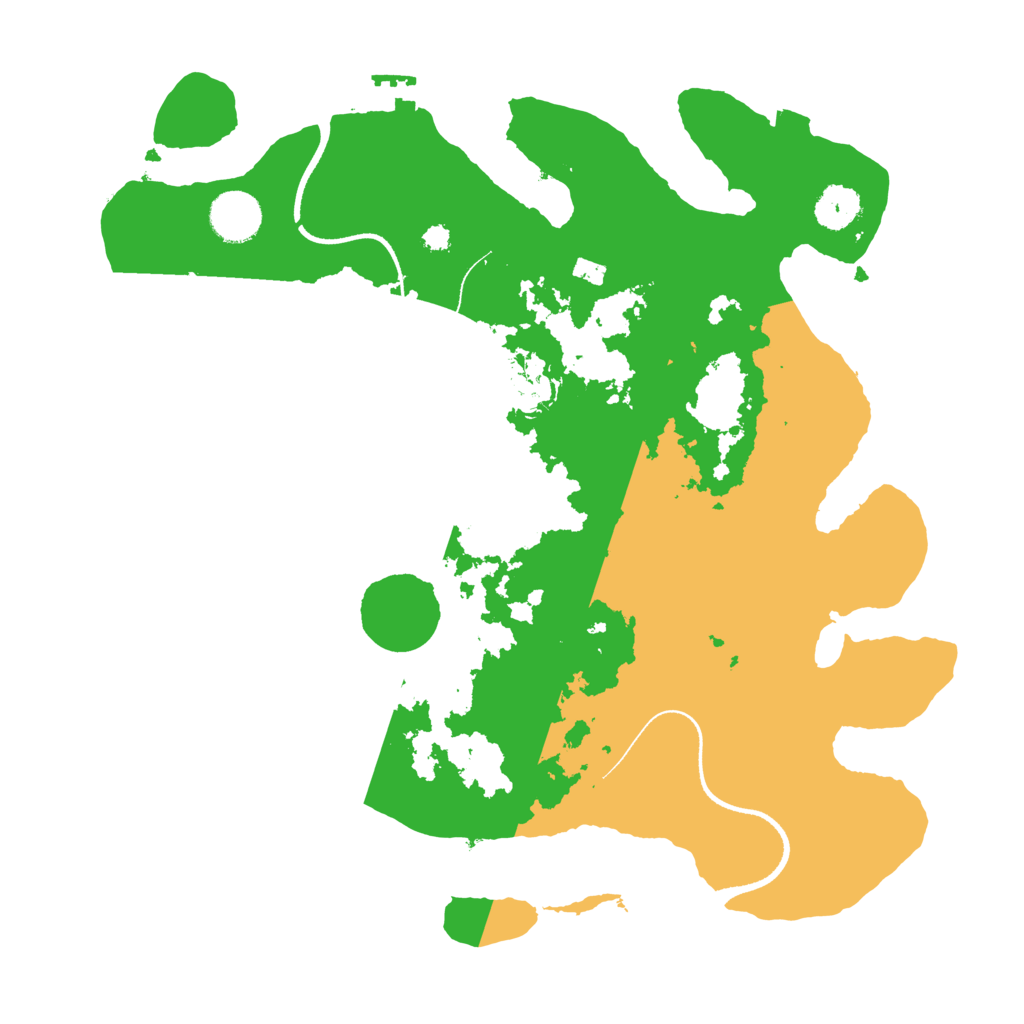 Biome Rust Map: Procedural Map, Size: 3500, Seed: 28925