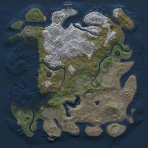 Thumbnail Rust Map: Procedural Map, Size: 4050, Seed: 101668891, 15 Monuments