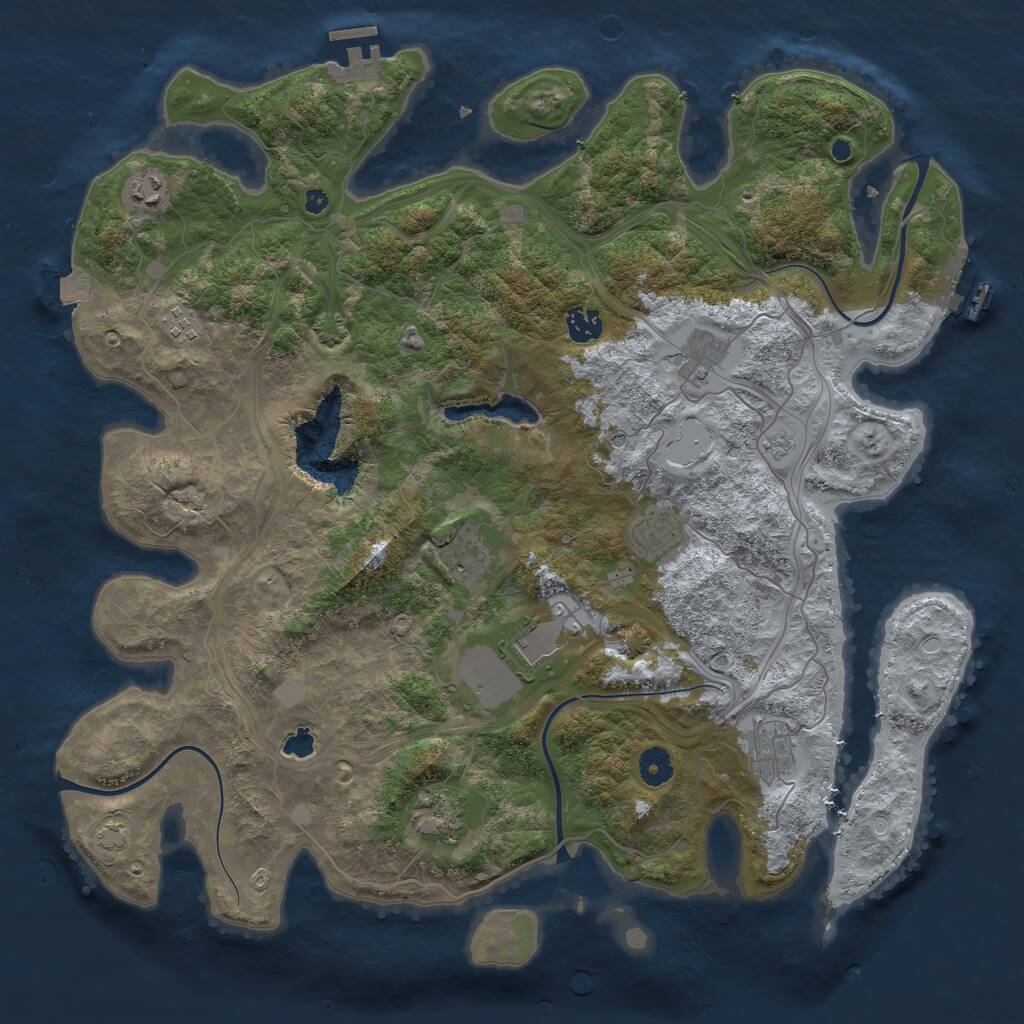 Rust Map: Procedural Map, Size: 4250, Seed: 4238, 15 Monuments