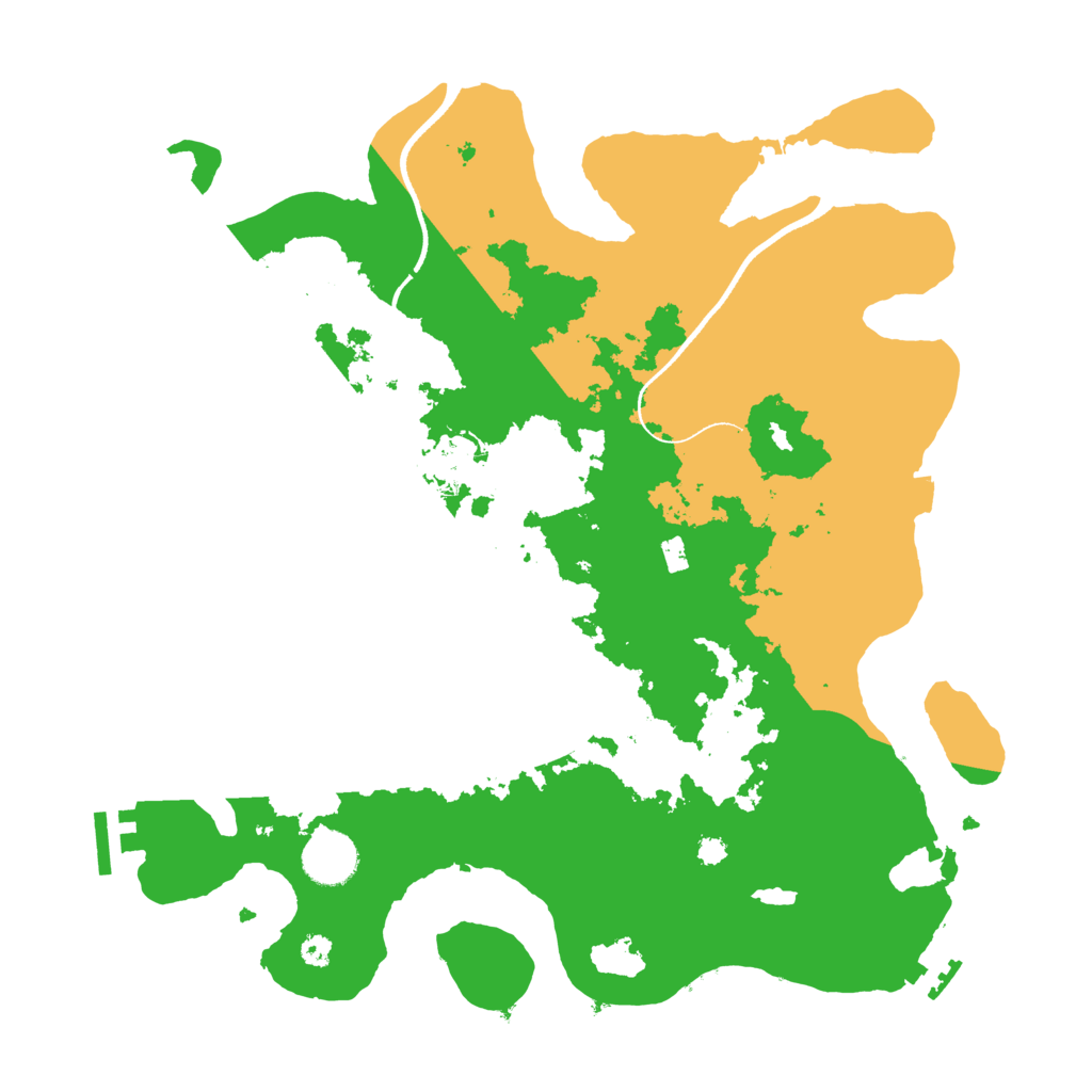 Biome Rust Map: Procedural Map, Size: 3500, Seed: 52164