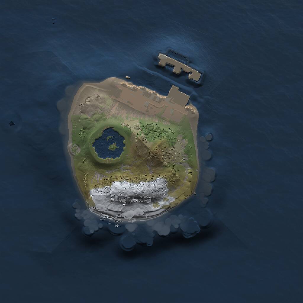 Rust Map: Procedural Map, Size: 1000, Seed: 351314070, 2 Monuments