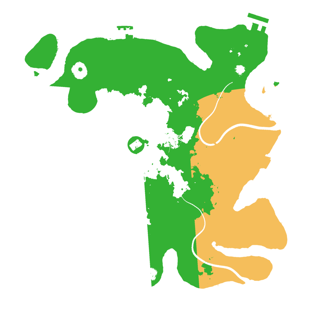 Biome Rust Map: Procedural Map, Size: 3000, Seed: 68571