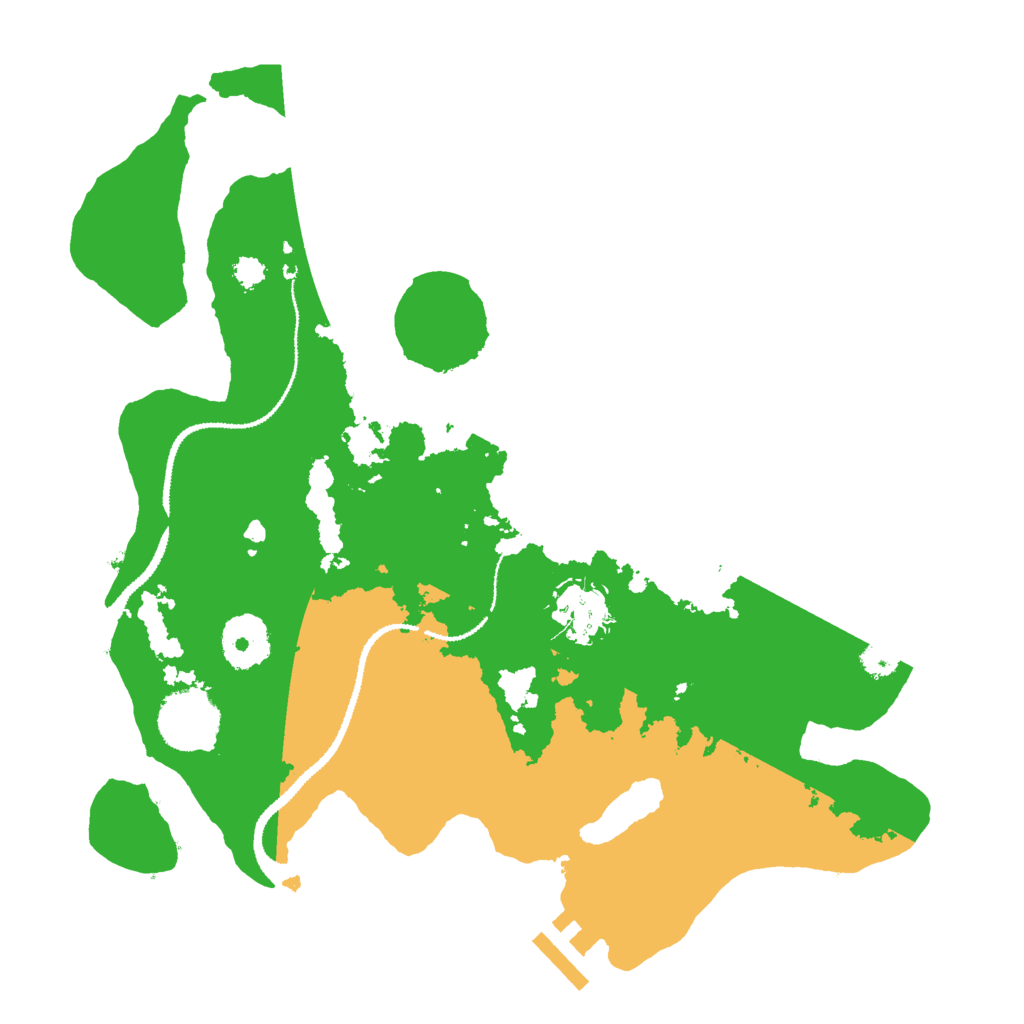 Biome Rust Map: Procedural Map, Size: 3000, Seed: 6857