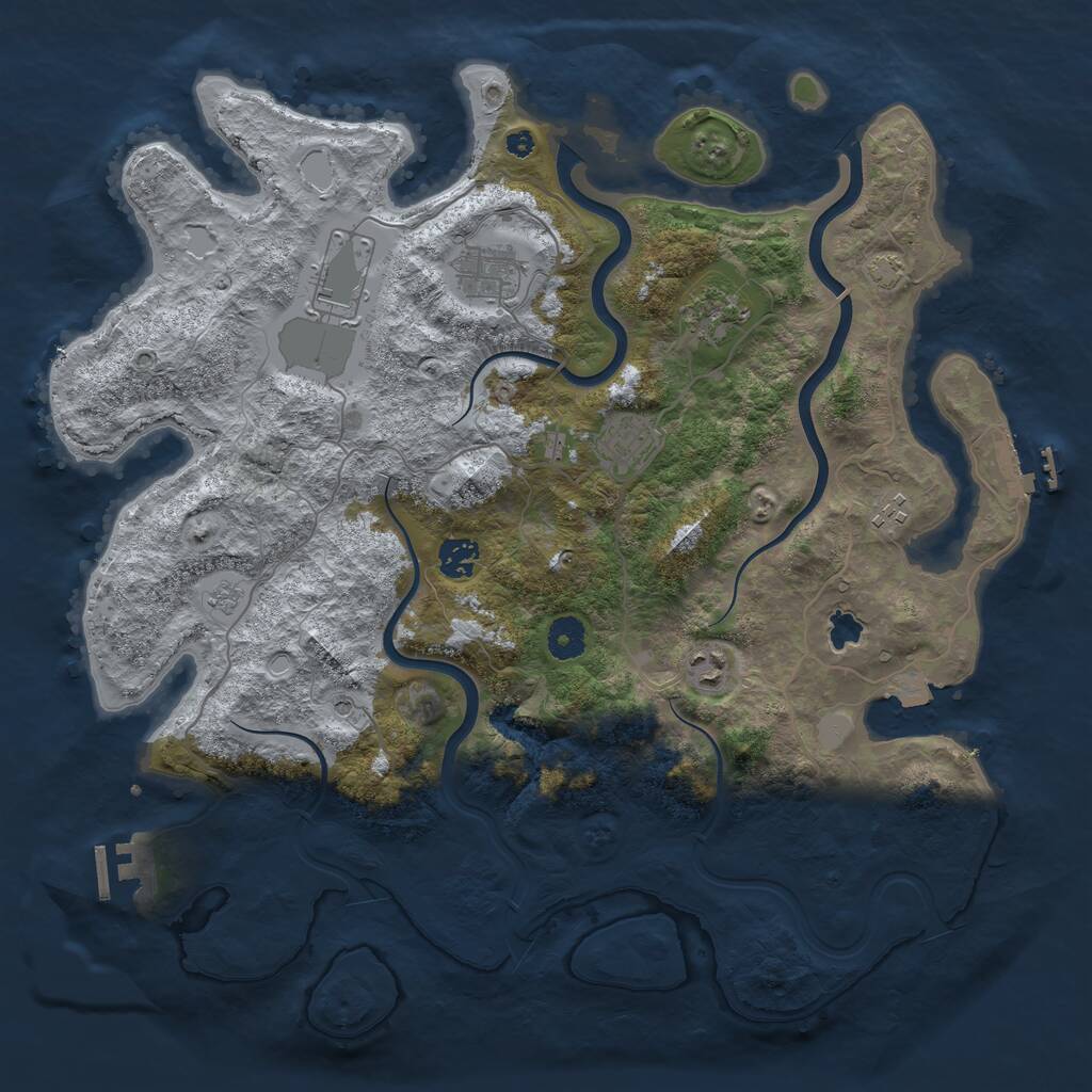 Rust Map: Procedural Map, Size: 4000, Seed: 13422, 13 Monuments