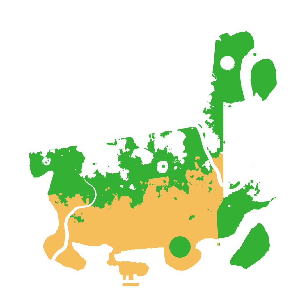 Biome Rust Map: Procedural Map, Size: 3700, Seed: 43481284