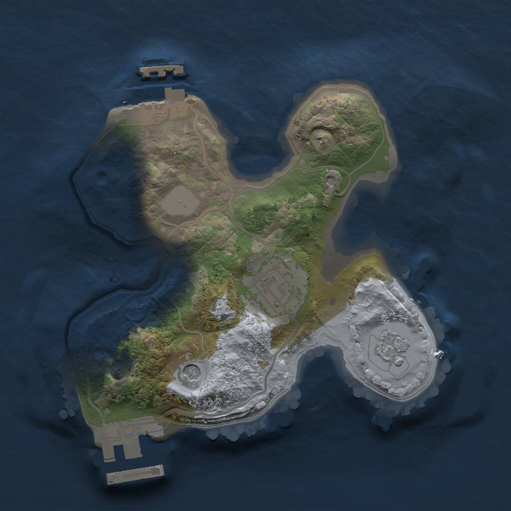 Rust Map: Procedural Map, Size: 1800, Seed: 400720366, 6 Monuments