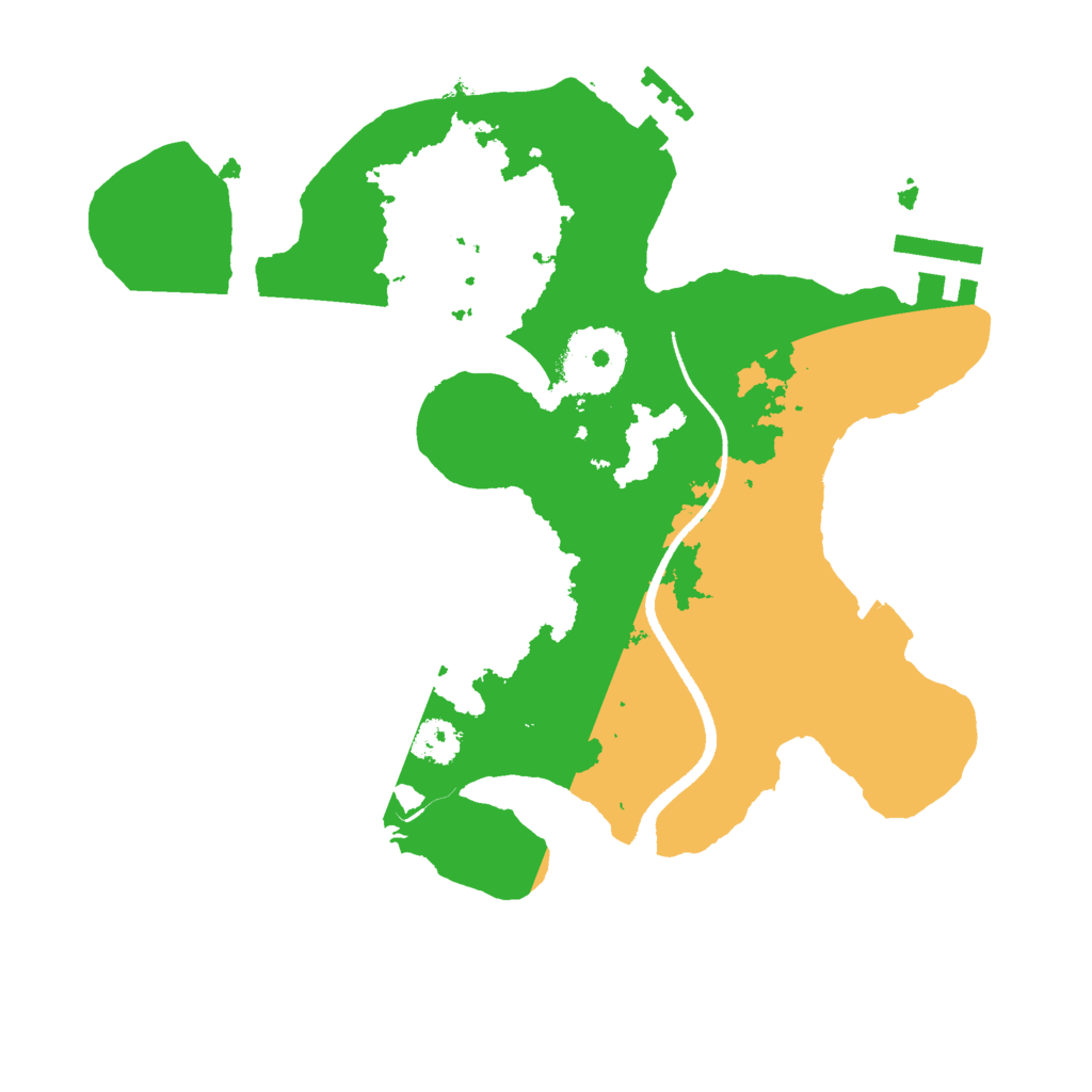 Biome Rust Map: Procedural Map, Size: 2500, Seed: 2007
