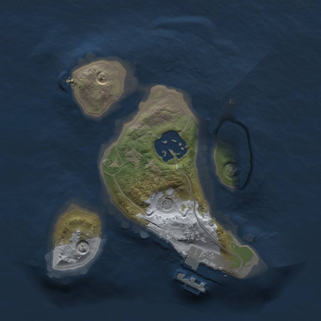 Rust Map: Procedural Map, Size: 1600, Seed: 566208691, 4 Monuments
