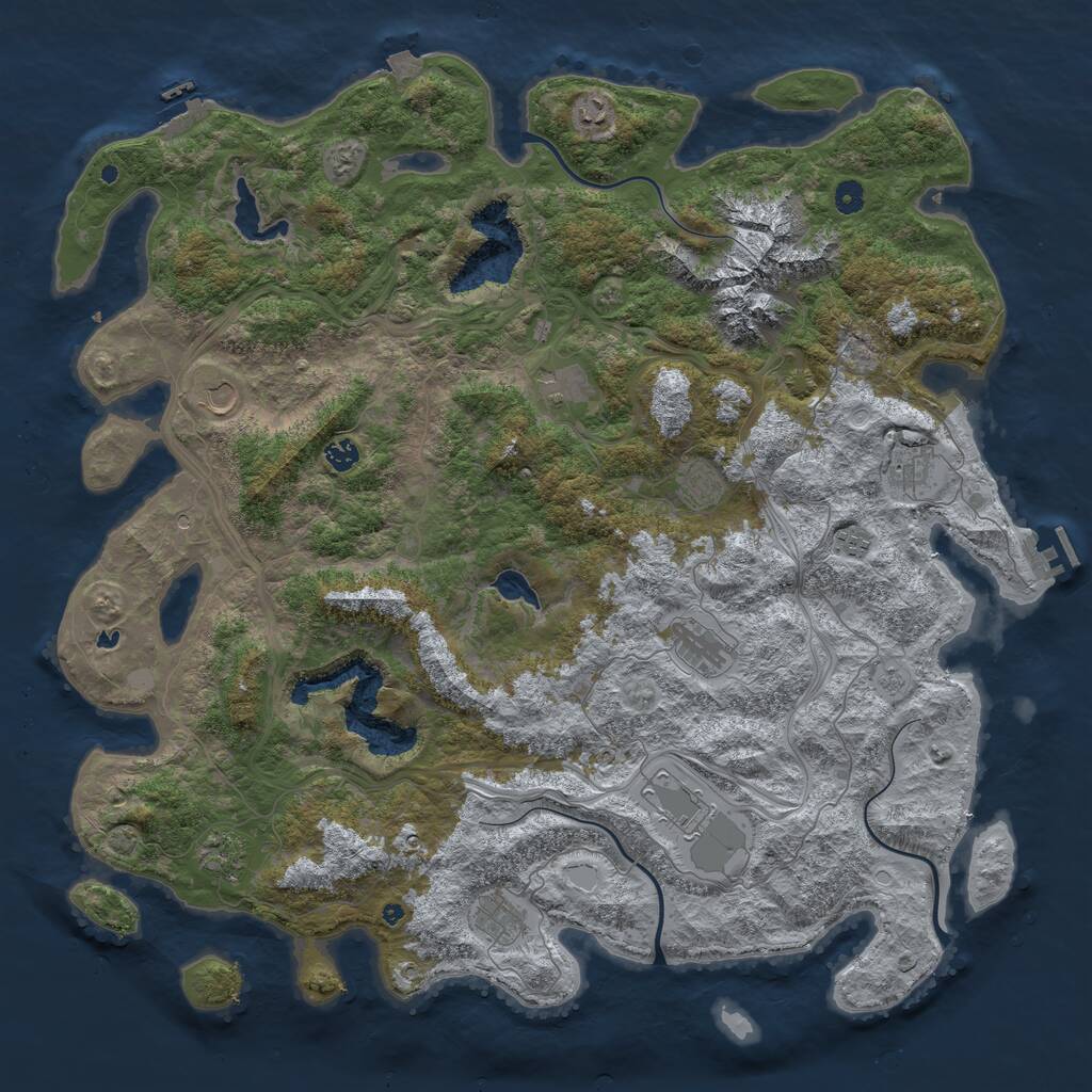 Rust Map: Procedural Map, Size: 5100, Seed: 1231337, 17 Monuments