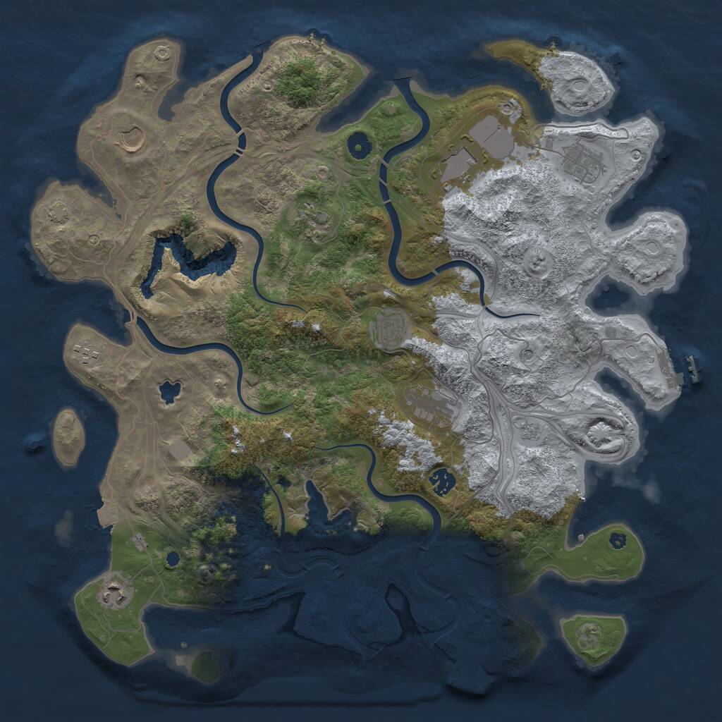 Rust Map: Procedural Map, Size: 4250, Seed: 479329, 15 Monuments