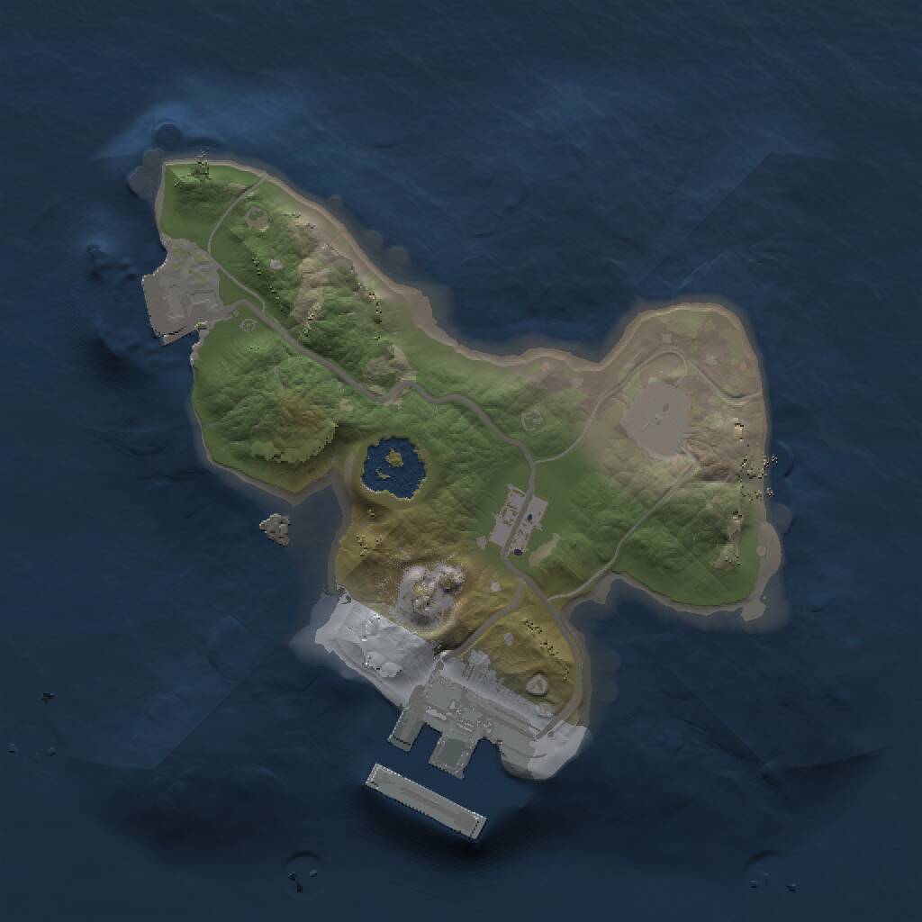 Rust Map: Procedural Map, Size: 1500, Seed: 1466, 2 Monuments