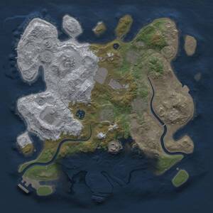 Thumbnail Rust Map: Procedural Map, Size: 3500, Seed: 856686890, 15 Monuments