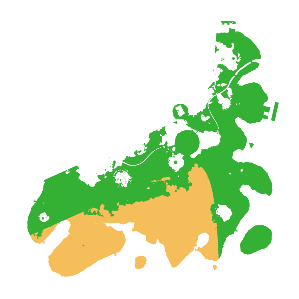 Biome Rust Map: Procedural Map, Size: 3200, Seed: 125599120