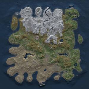 Thumbnail Rust Map: Procedural Map, Size: 4000, Seed: 1035015856, 14 Monuments