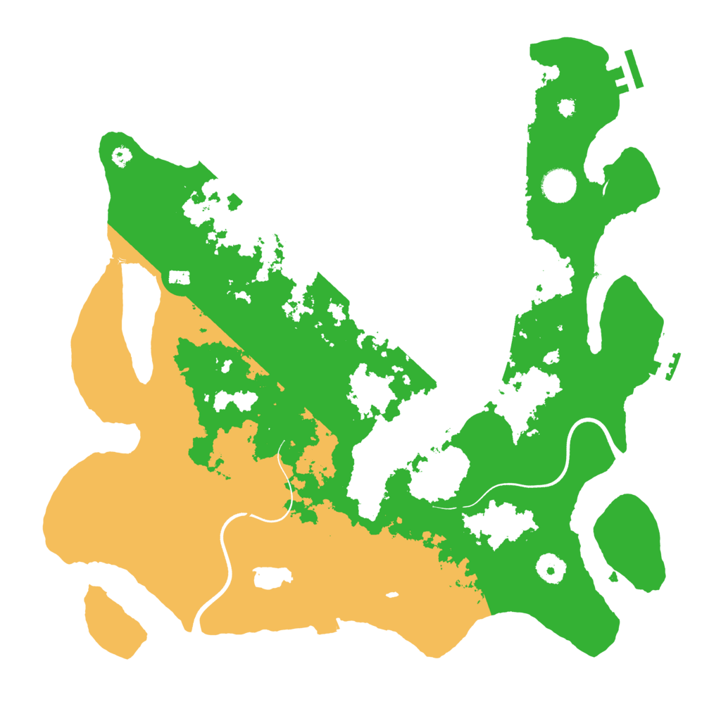 Biome Rust Map: Procedural Map, Size: 3700, Seed: 2021924986
