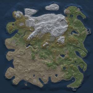 Thumbnail Rust Map: Procedural Map, Size: 4500, Seed: 610748253, 16 Monuments
